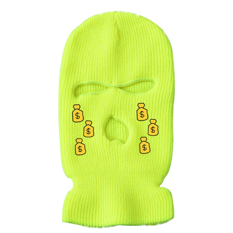 Han Túi Đựng Tiền Balaclava Dệt Kim Che Phủ Toàn Diện Họa Tiết Sáng Tạo