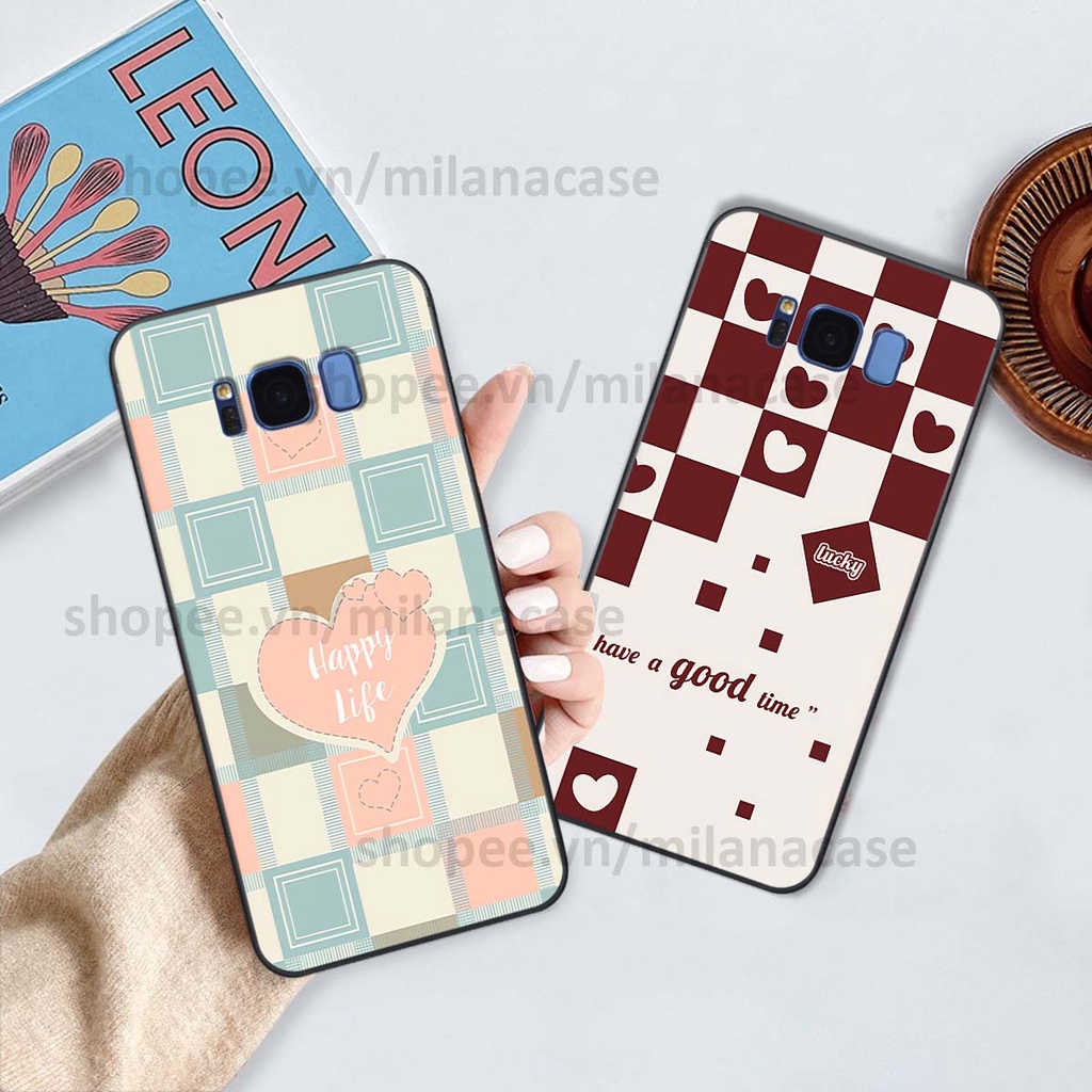 Ốp Samsung S8 / S8 Plus / S8+ caro họa tiết nhiều màu sắc siêu đẹp thời trang cá tính