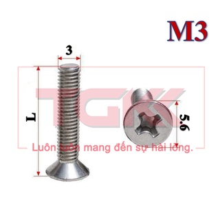 Bulong đầu bằng inox 304 M3 (Túi 10)