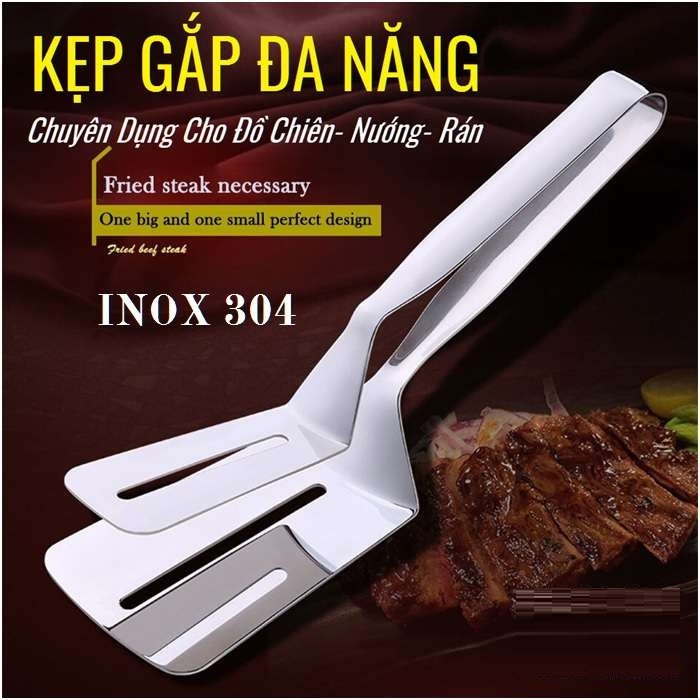 Kẹp inox chuyên dụng cho đồ Chiên, Nướng, Rán