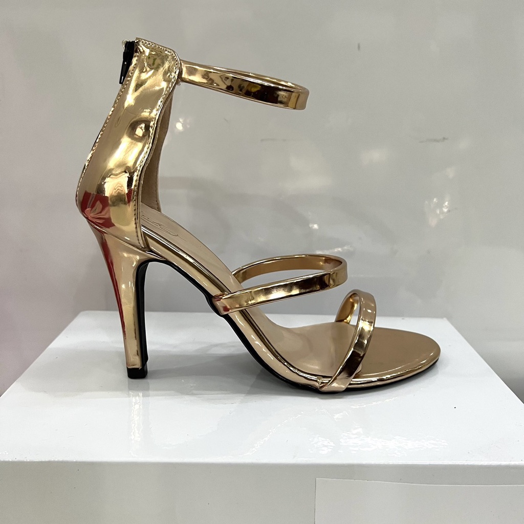 Giày sandal chiến binh cao gót da bóng giày chiến binh DT04