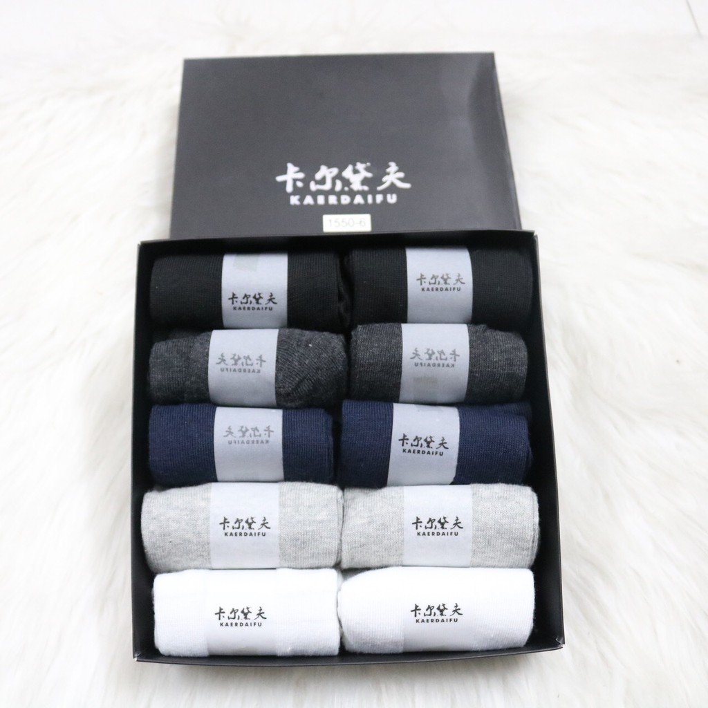 Hộp 10 đôi vớ chống hôi chân cổ ngắn - cổ cao nam | tất chống thối cổ thấp