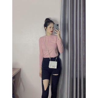áo len tăm nữ cổ lọ 3 phân