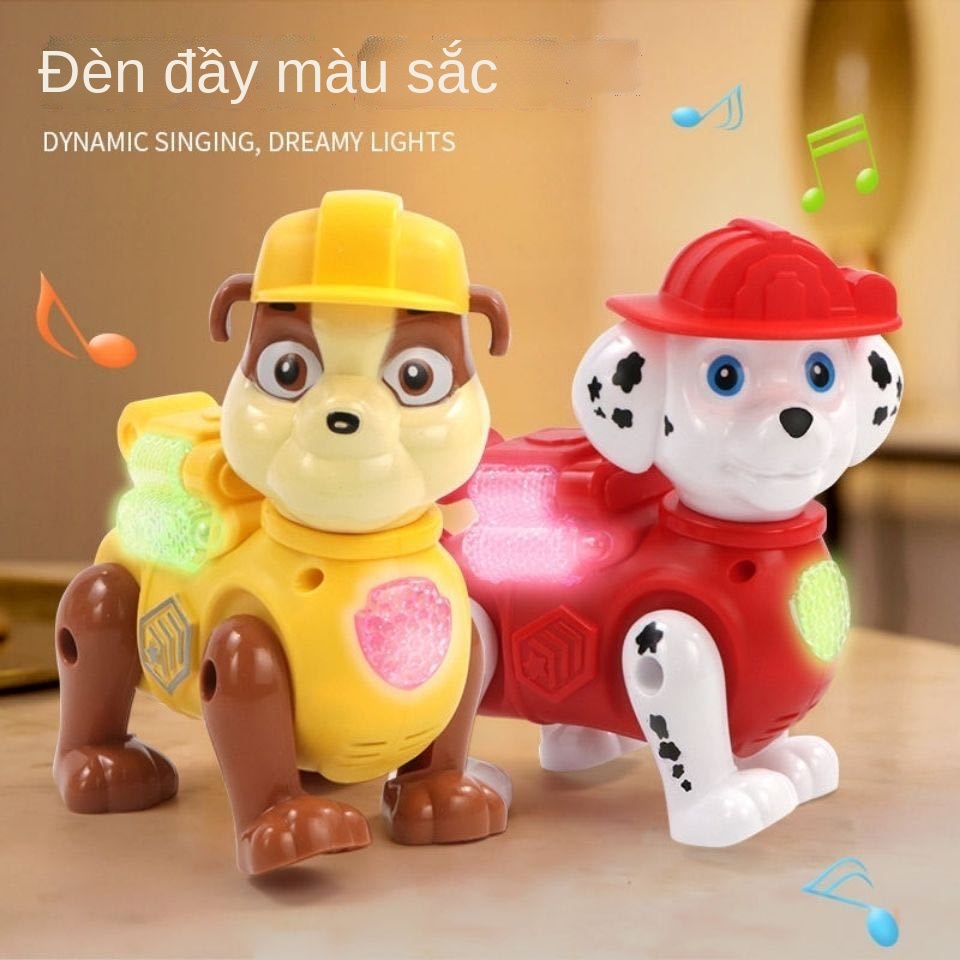 ℗❍⊕Dây xích điện khóa con chó âm nhạc đầy màu sắc phát sáng đồ chơi trẻ em chợ đêm gian hàng nhà sản xuất đồ chơi bán bu