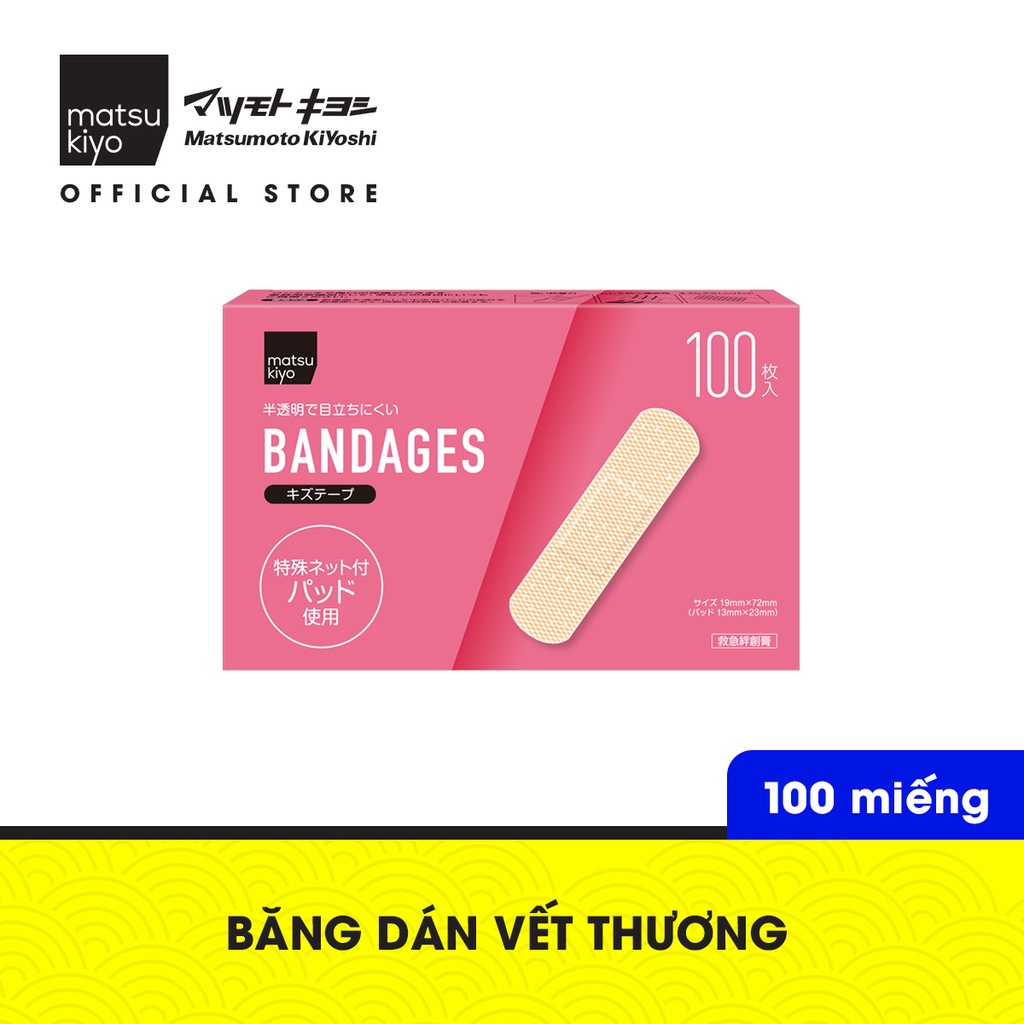 Băng dán vết thương matsukiyo 100 miếng