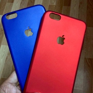 Ốp nhung Xanh - Đỏ khoét Táo IPHONE 6(s) / 6(s)PLUS
