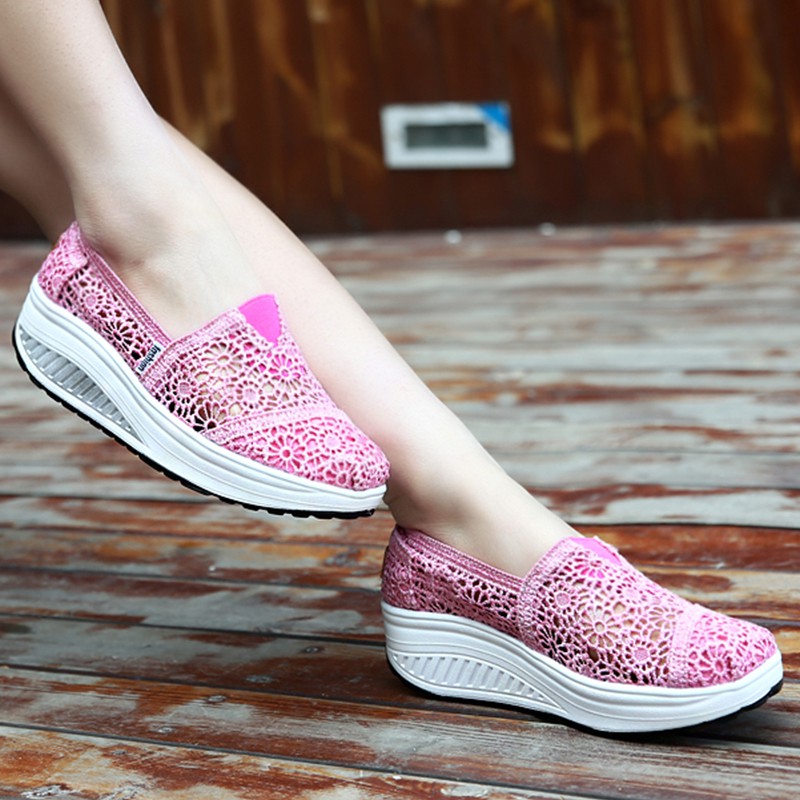 Giày Thể Thao Phối Ren Siêu Nhẹ Thoáng Khí Năng Động | BigBuy360 - bigbuy360.vn