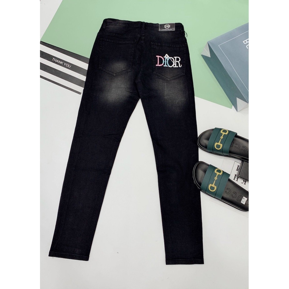 Quần jean nam chất bò đen rách cao cấp khóa lệch vải đẹp co giãn mẫu mới nhất tara_shop96