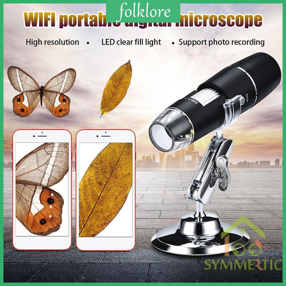 [Ready stock]1000X Wifi Digital Microscope Magnifier Camera 8LED w/Stand for Android IOS
