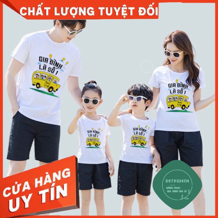 Áo thun gia đình là số 1 Đồng phục gia đình 3/4/5 người giá rẻ thun cotton 4 chiều GD0022T  Áo thun giá sỉ