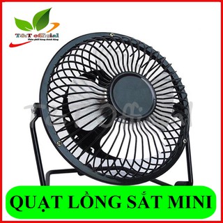 Quạt mini lồng sắt sử dụng cổng USB đường kính 13cm - giao màu ngẫu nhiên