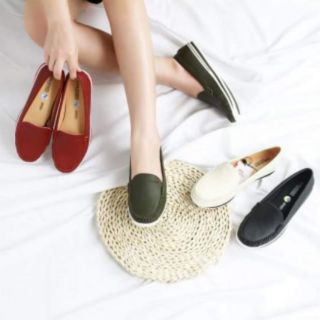 Sale 380k-( Ảnh thật)Giày mọi slip on - moca kaleea da bò nữ các màu