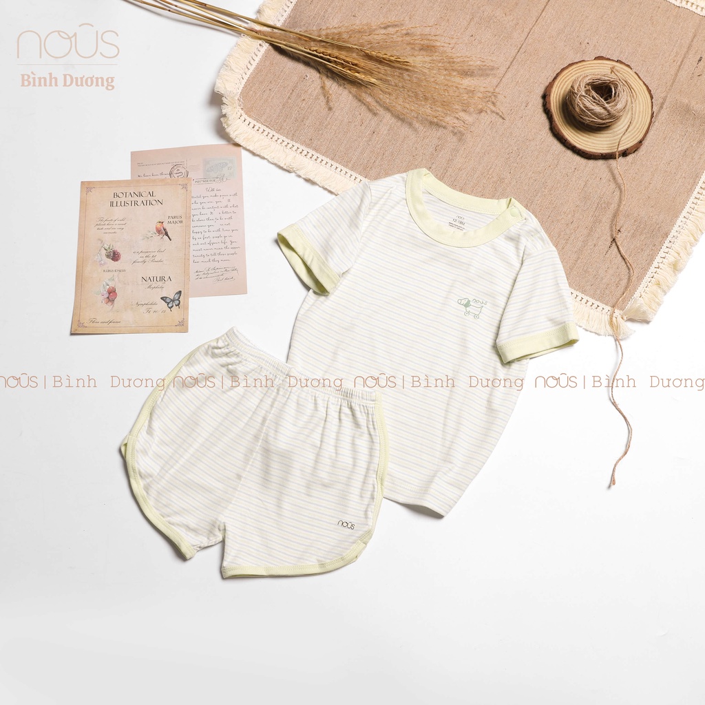 Bộ quần áo trẻ em nous cài vai cộc đủ màu Nu Petit, Nu Doux - Bipbipstore - Nous Bình Dương