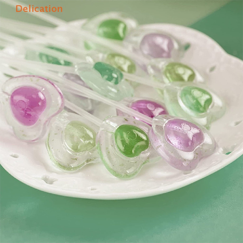 Set 100 que kẹo mút trắng ELEBUY 8/10/ 15cm giấy lõi rắn cho bánh kẹo sô cô la