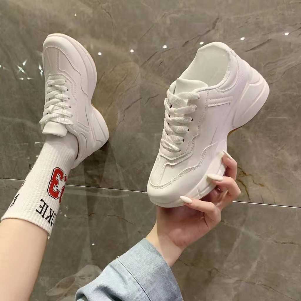 Giày thể thao nữ kiểu dáng cá tính, Giày sneaker nữ dễ phối đồ đi êm chân msp 195