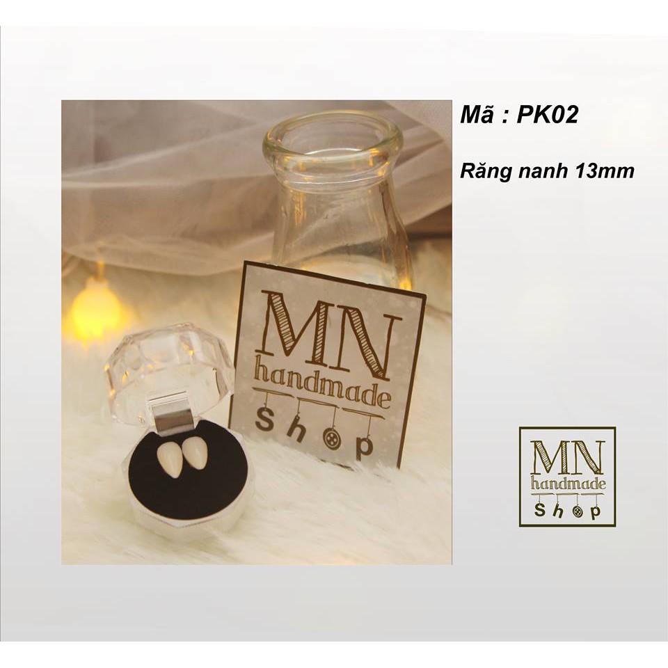 Răng nanh cao cấp 13mm,15mm keo dán răng nanh răng khểnh giả