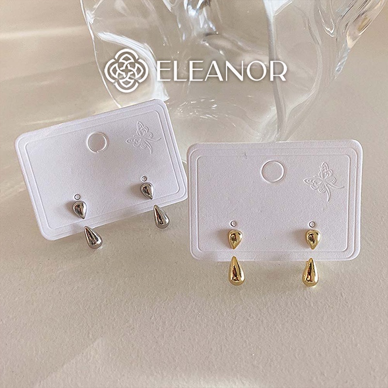 Bông tai nữ Eleanor Accessories hình giọt nước chuôi bạc 925 phụ kiện trang sức thời trang