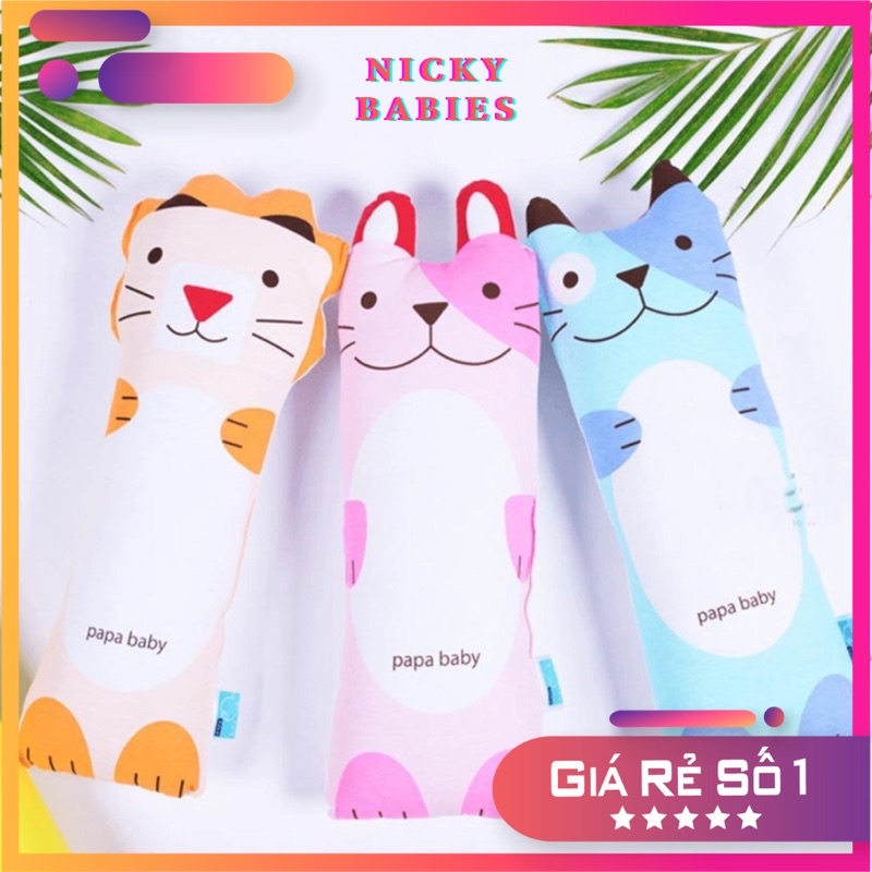 Gối ôm cho bé Papa, 100% bông mềm, hình thú đáng yêu, hàng chất lượng nhập khẩu PRC04B