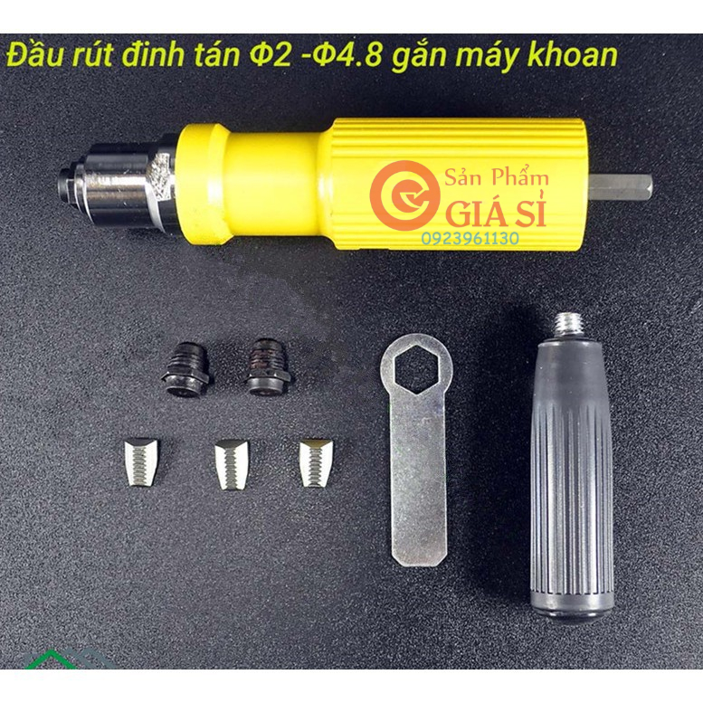 BỘ Đầu rút đinh tán gắn máy khoan ❤️freeship❤️