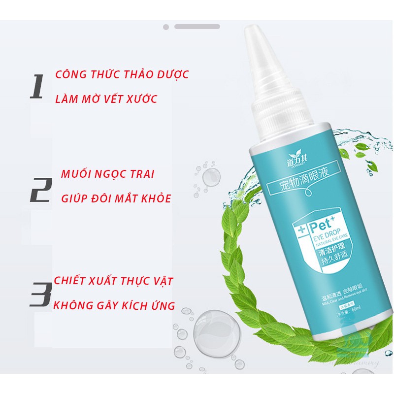 Dung dịch nhỏ tai vệ sinh điều trị viêm thối tai chó mèo Daoliqi 60ml