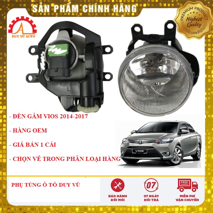 ĐÈN GẦM TOYOTA VIOS ĐỜI 2014-2017