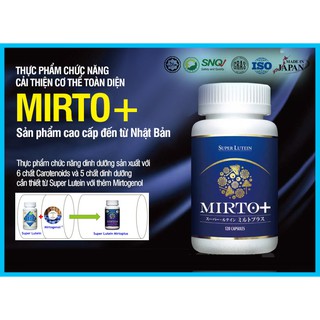 IZUMIO Super Lutein Mirto+ - Viên uống bổ sung 13 dưỡng chất toàn diện cho cơ thể nhập khẩu từ Nhật Bản