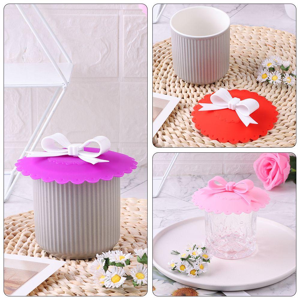 KUNHEV Nắp Cốc Uống Nước Có Thể Tái Sử Dụng Phối Ren Hoa Mẫu Đơn Dễ Thương