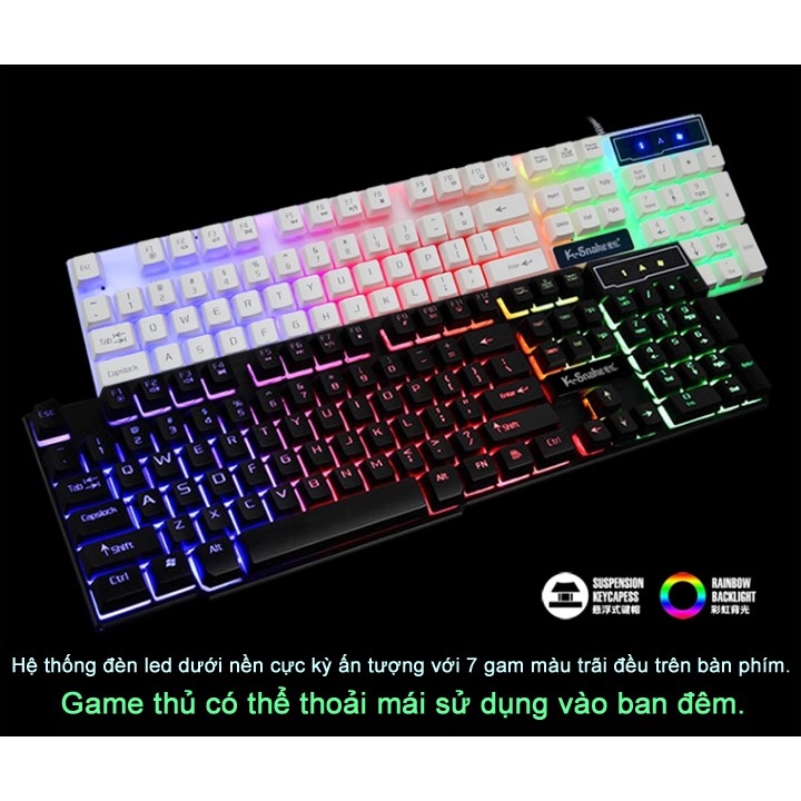 Bàn phím K-SNAKE K4/ R8 1822 chuyên Game Led 7 màu