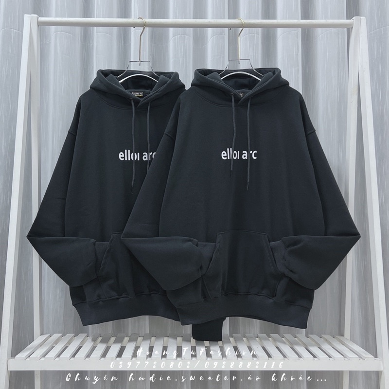 Áo hoodie form rộng nỉ bông Nam Nữ ello UNISEX M627