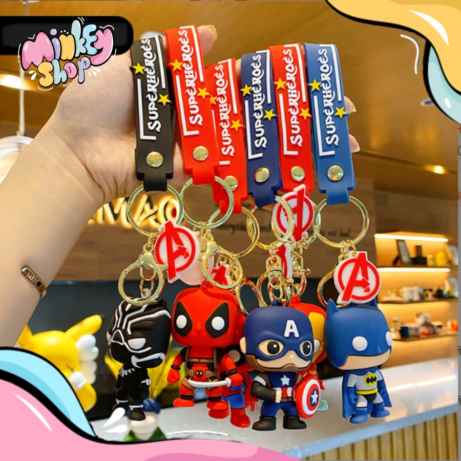 Móc Khóa Đẹp Hình SIêu Anh Hùng Cute phụ kiện Túi Xách dễ thương -Minkey
