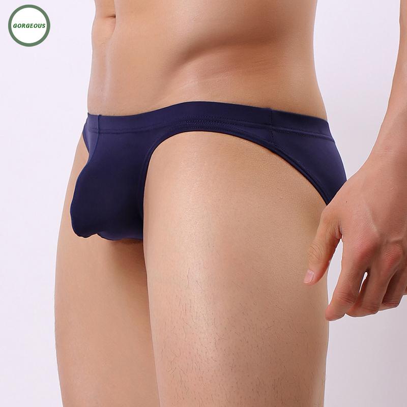 Quần Lót Tam Giác Mềm Mại Thoáng Khí Màu Trơn Quyến Rũ Cho Nam