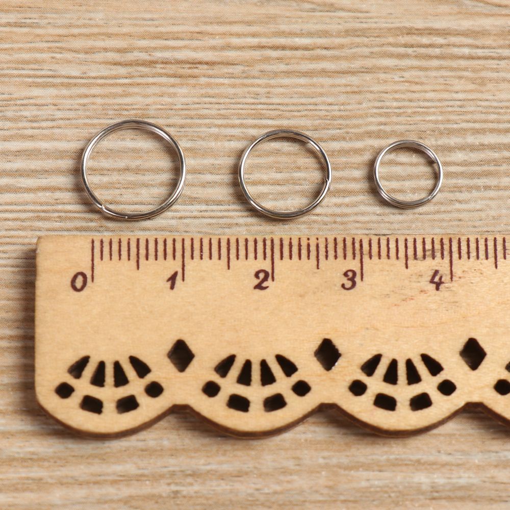 50 Vòng móc chìa khóa bằng hợp kim thép không gỉ chất lượng cao