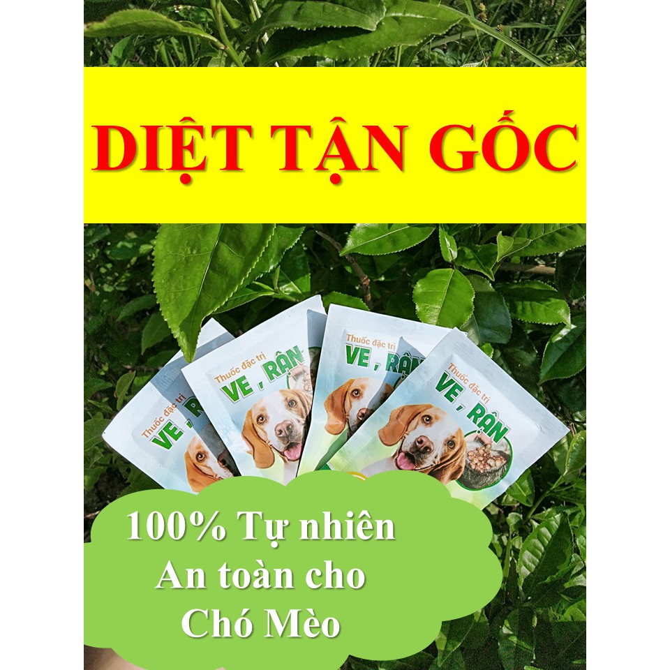 4 Gói Thảo Dược Diệt Ve Rận Bọ Chét Chó Mèo Tận Gốc- An Toàn Lành tính