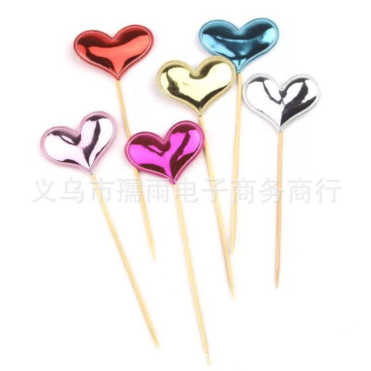 Set 5 trái tim bọc da