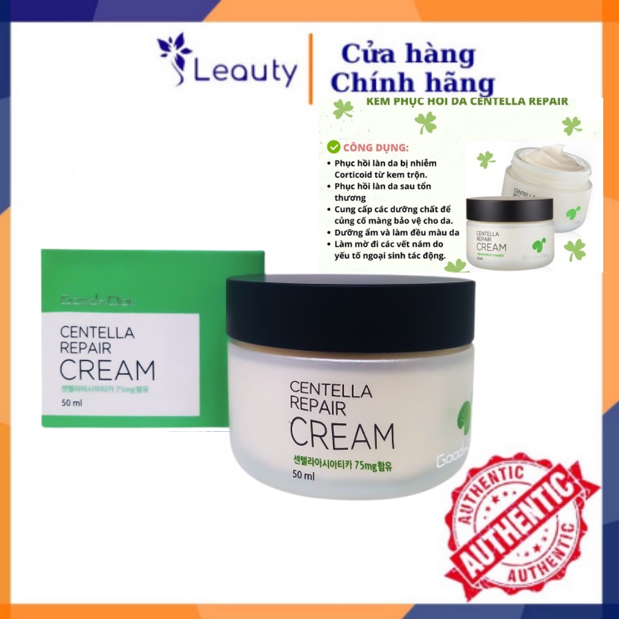 Kem Rau Má Goodndoc Centella Repair Cream 50ml - Kem Dưỡng Ẩm Da rau má goodndoc Centella Repair Cream Chính Hãng