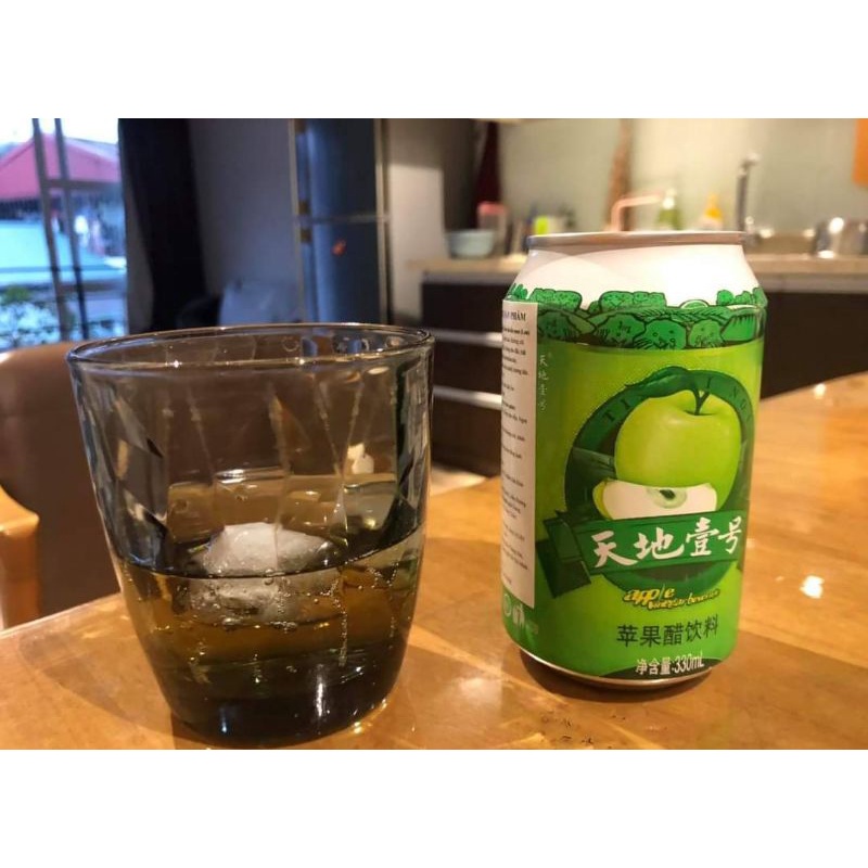 Nước Giấm Táo uống liền , Dạng Lon 330ml tiện lợi. Nước uống hỗ trợ giảm cân. tốt cho sức khoẻ.