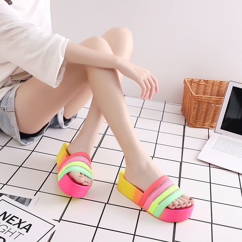 IELGY Dép  đế bằng nhiều màu phong cách thời trang cho nữ