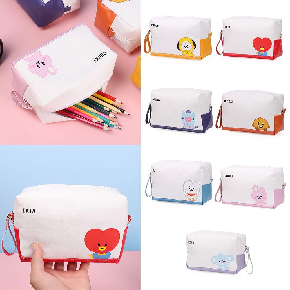 Bóp Viết Da PU In Họa Tiết BT21 BTS Thời Trang Cho Fan KPOP