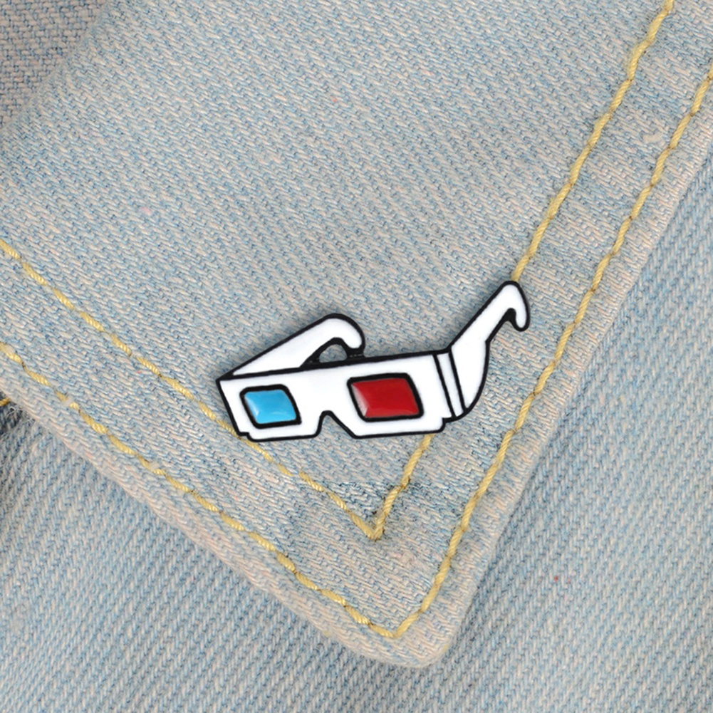 YOML✔Fashion 3D Sunglasses Badge Collar Lapel Brooch Pin Clothes Jewelry Bag Decor