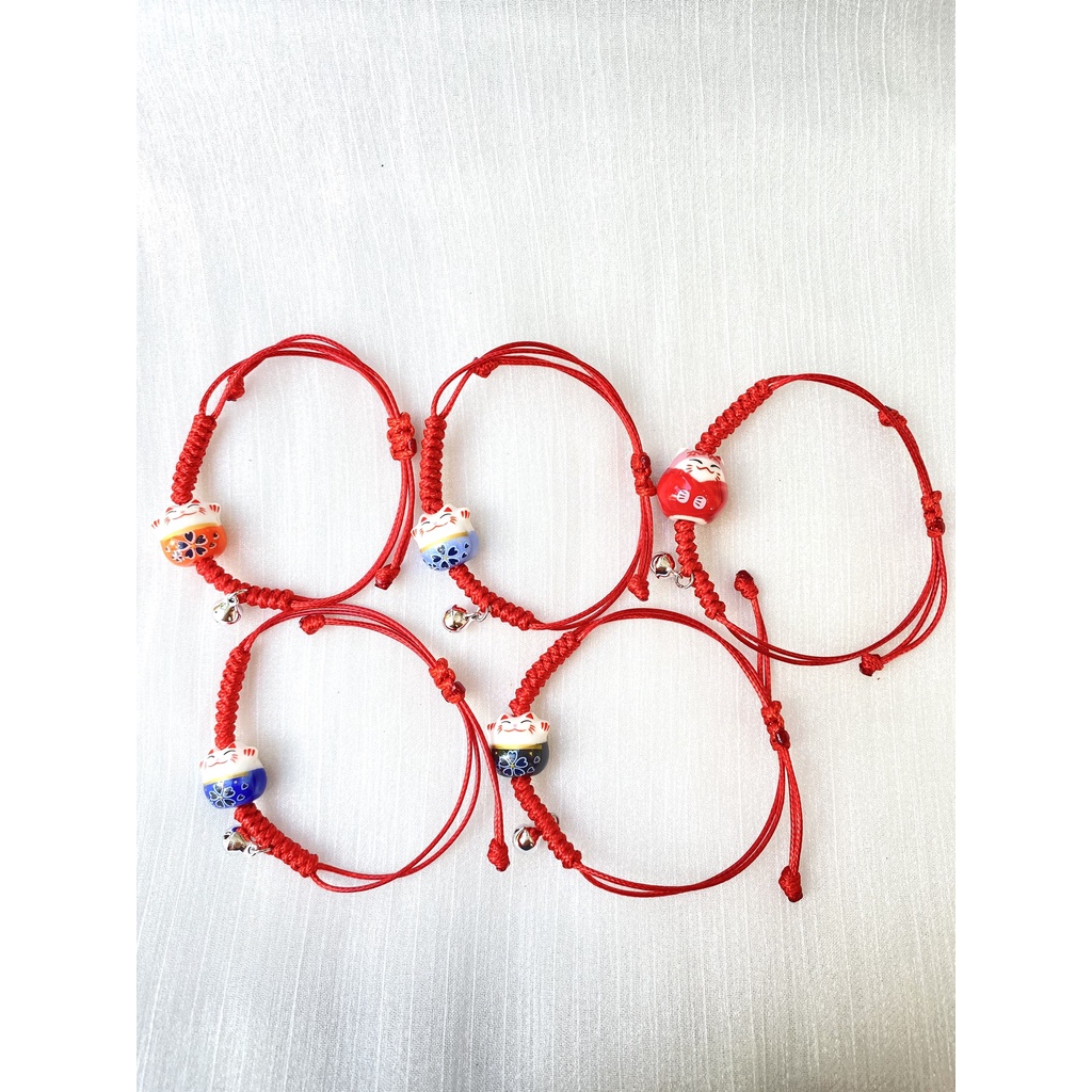 Vòng tay handmade Mèo may mắn Neko, vòng tay dây bện mặt hình mèo xinh xắn