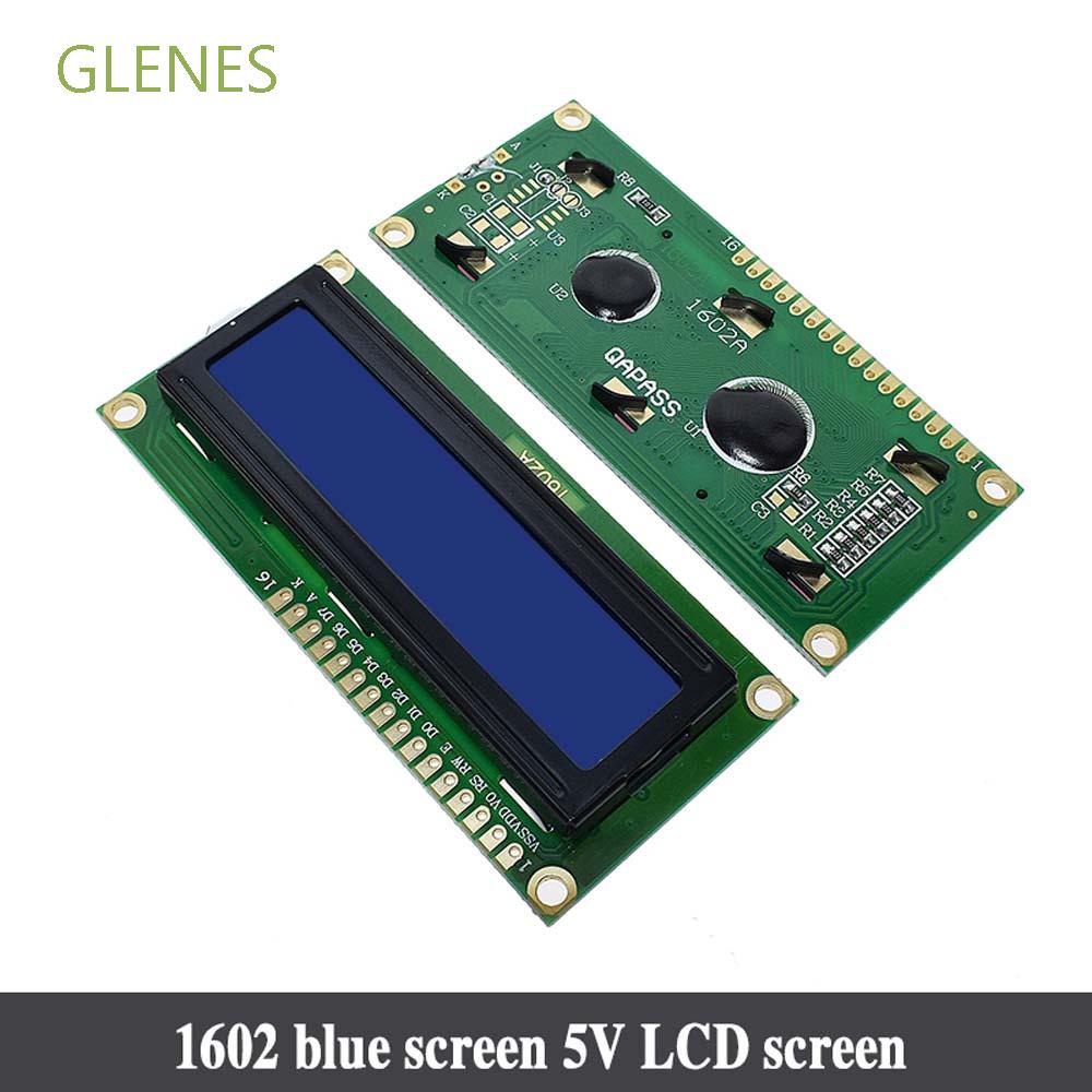 GLENES 5V LCD Module Green screen LCD Display Module Display Module 1602 for Arduino 16x2 Character Module Blue screen White code LCD Screen Board/Multicolor