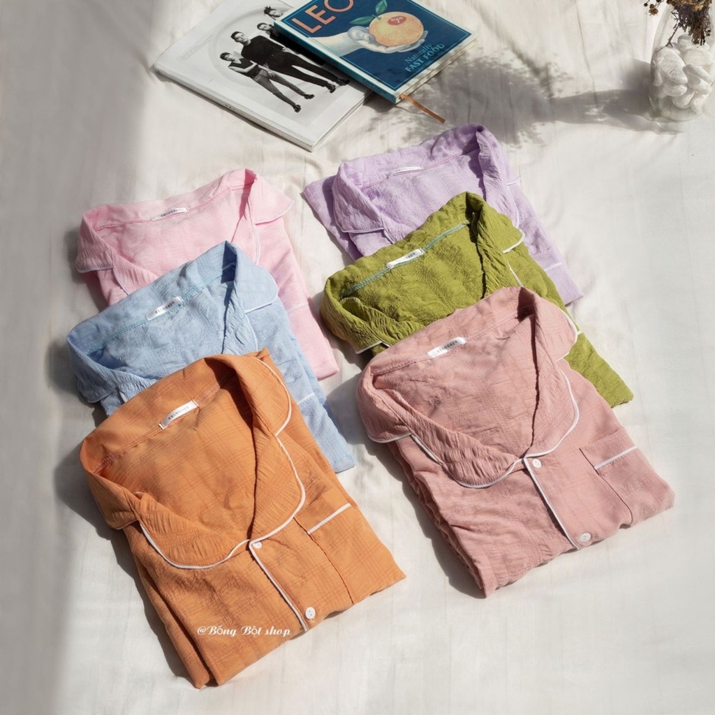 BỘ ĐỒ NGỦ MẶC NHÀ VẢI MỀM RAINBOW MÀU SẮC HOT HÈ 2022