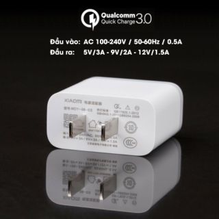 Củ Sạc Xiaomi Quick Charge 3.0 - 5V/1A ( chính hãng BH 12T )