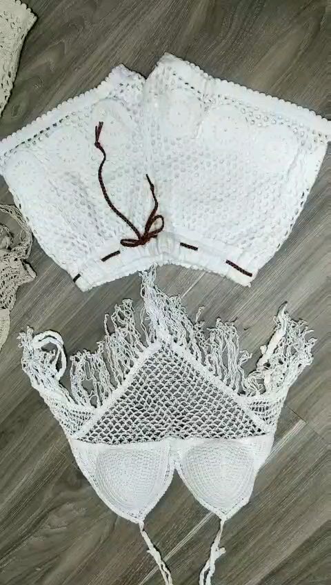 set ren dệt kim bikini đi biển dáng mới nhiều màu sexy gợi cảm | BigBuy360 - bigbuy360.vn