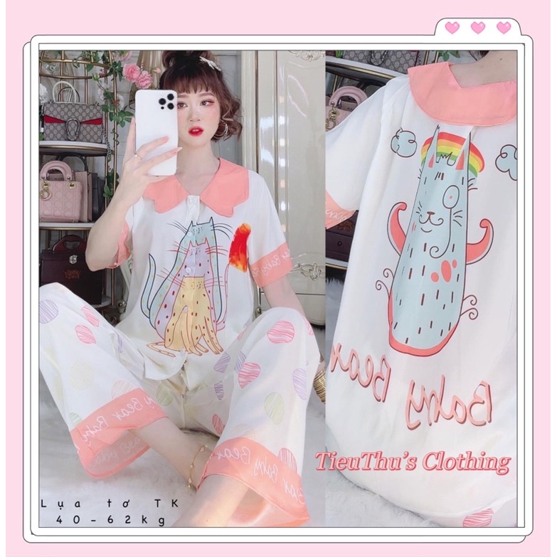LỤA GẤM XƯỚC CAO CẤP, LỤA MANGO QUẦN DÀI FREESIZE - BỘ PIJAMA ĐA DẠNG NHIỀU MẪU HOẠ TIẾT SANG, MẶC Ở NHÀ ĐI NGỦ CỰC MÁT