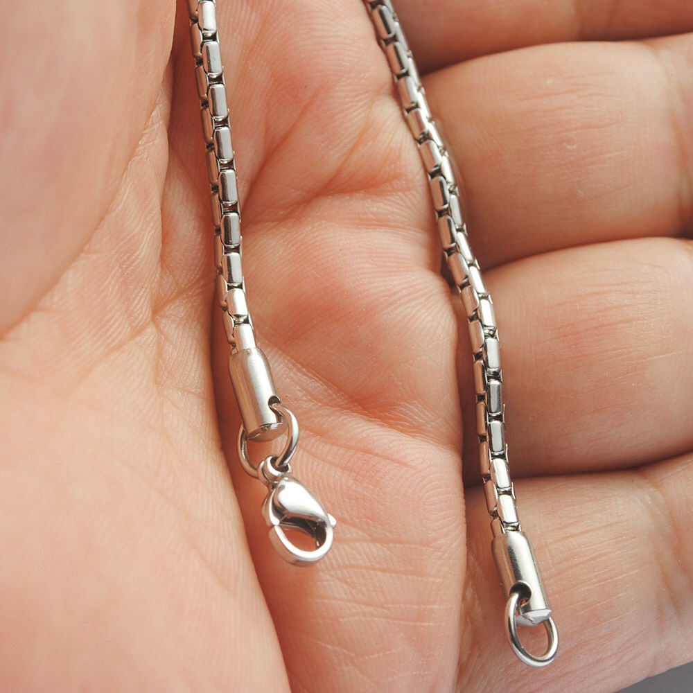 Vòng Thời Trang Dây Chuyền Trơn Basic Unisex Màu Bạc Cho Nam Nữ LOKI Accessories Chất Liệu Inox Không Gỉ
