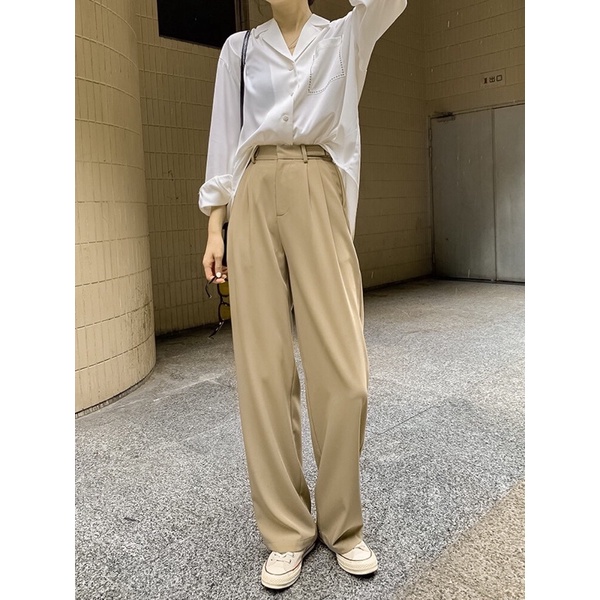 Quần ống rộng ulzzang 2 khoen kim loại bên