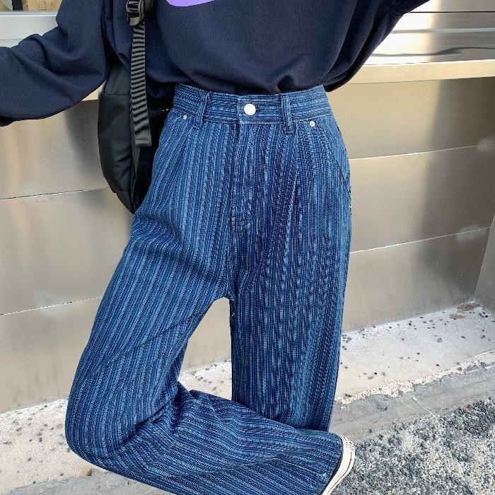 Quần Jeans ống rộng lưng cao thời trang mùa hè mới cho nữ Unique