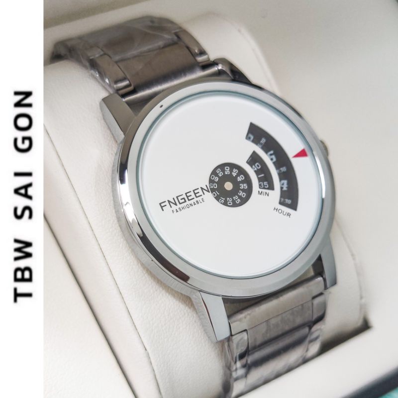 Đồng hồ nam chính hãng FNGEEN chống nước dây kim loại thép cao cấp -D13-