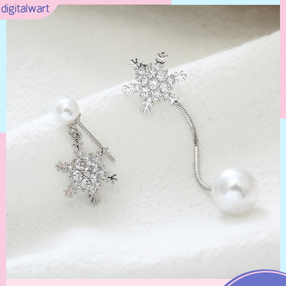 Đôi Khuyên Tai Dài Tạo Hình Hoa Tuyết Thời Trang Cho Nữ